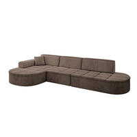 ECKSOFA Ottomane Links TARO-L2 - 328x171x79,5 cm Braun - Braun, Holzwerkstoff/Textil (328/171cm) - ALTDECOR