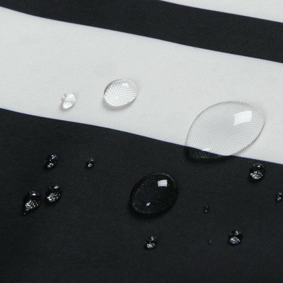 DUSCHVORHANG Schwarz und Weiß Polyester schnelltrocknend wasserdicht maschinenwaschbar mit Haken Badezimmer - Multicolor, Textil (180/200cm) - MCBOSON