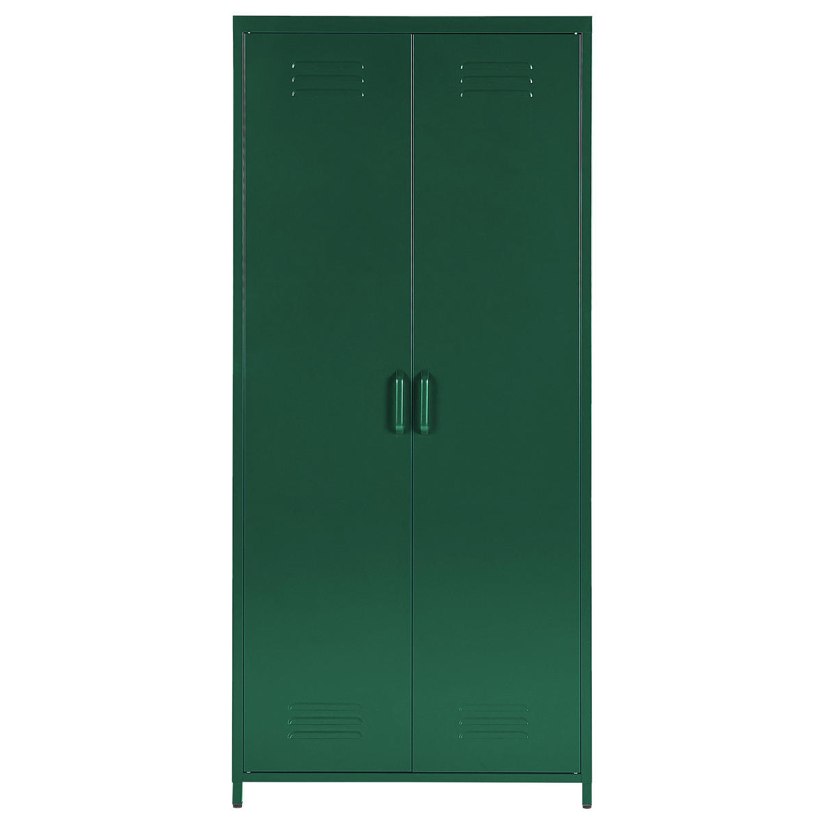 GARDEROBENSCHRANK Stahl grün 4 Fächer Varna - Grün, Metall (76/171/50cm) - Beliani