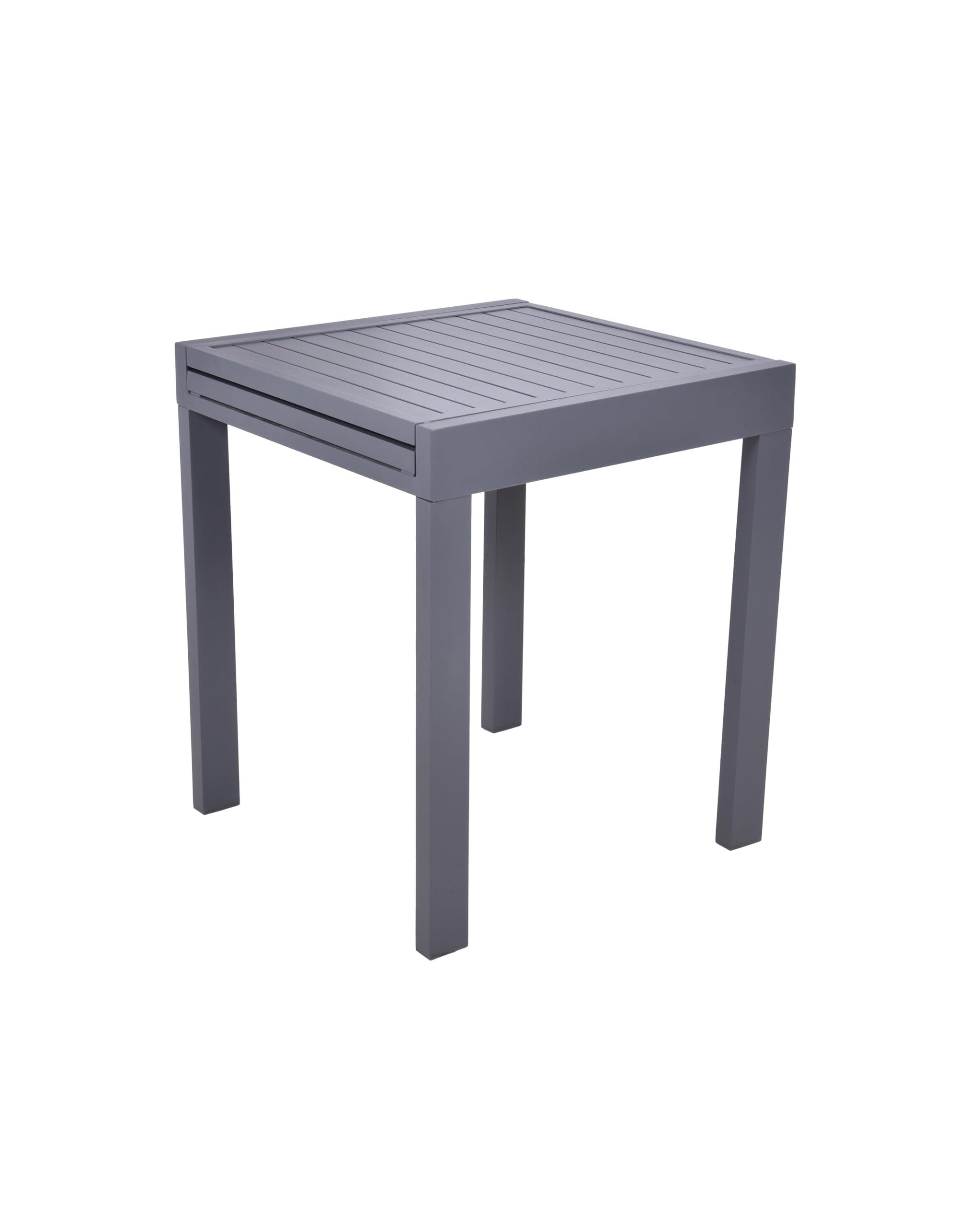 GARTENTISCH Celia Ausziehtisch - Anthrazit, Metall (65/65/75cm) - DELUKE