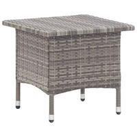 BEISTELLTISCH Grau 50/50/47 Cm Poly Rattan - Grau, Kunststoff (50/50/47cm) - vidaXL