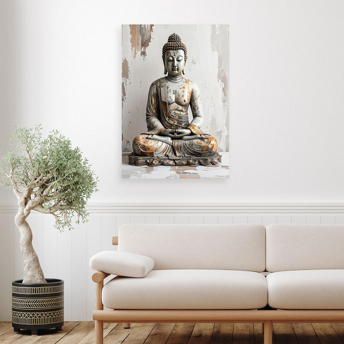 LEINWANDBILD Zen und Orientalisch 70x100cm - Grau, Textil (70/100cm) - Feeby
