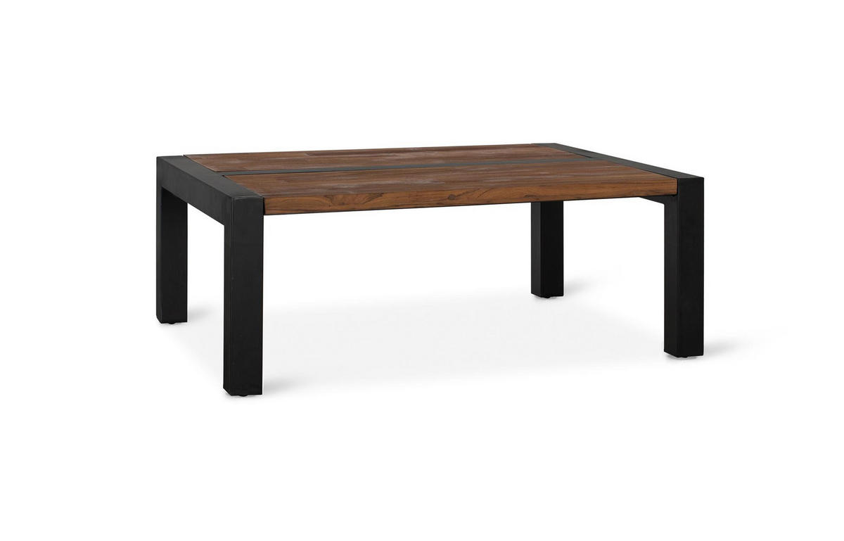COUCHTISCH aus Teakholz und Metall - Braun, Holz (120/90/46cm) - Giner y Colomer