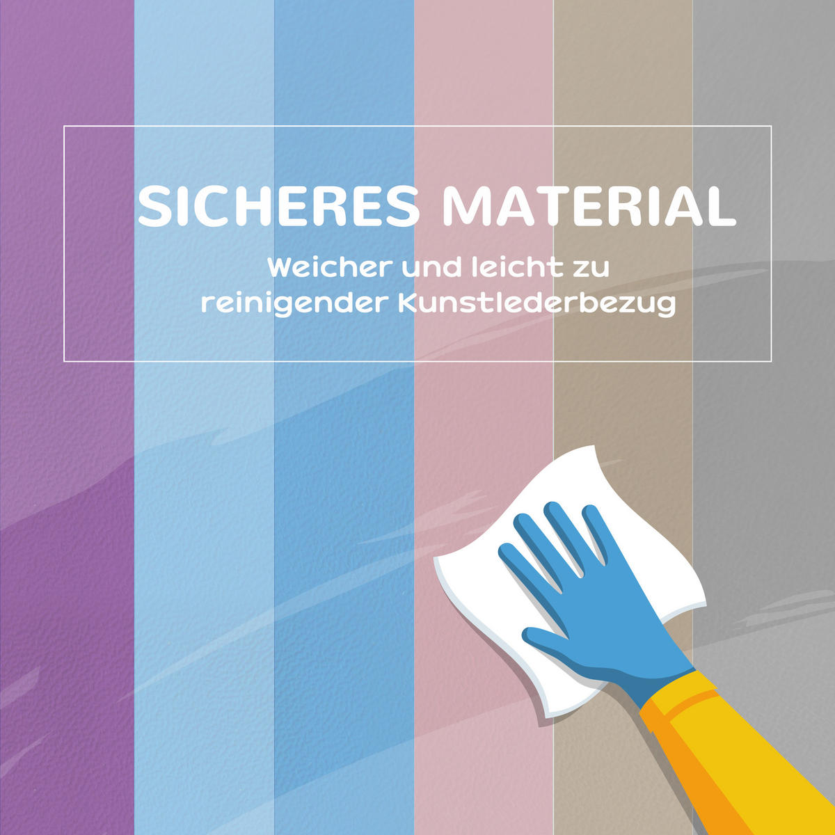 SOFTBAUSTEINE - Grau/Hellblau, Kunststoff (20/20/20cm) - HOMCOM