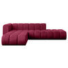 ECKSOFA modulares Sofa Zuvon-L1 - 296x177x70 cm Bordeauxrot - Bordeaux, Holzwerkstoff/Textil (296/177cm) - ALTDECOR
