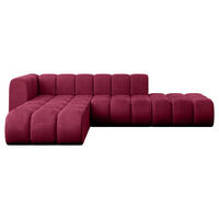 ECKSOFA modulares Sofa Zuvon-L1 - 296x177x70 cm Bordeauxrot - Bordeaux, Holzwerkstoff/Textil (296/177cm) - ALTDECOR