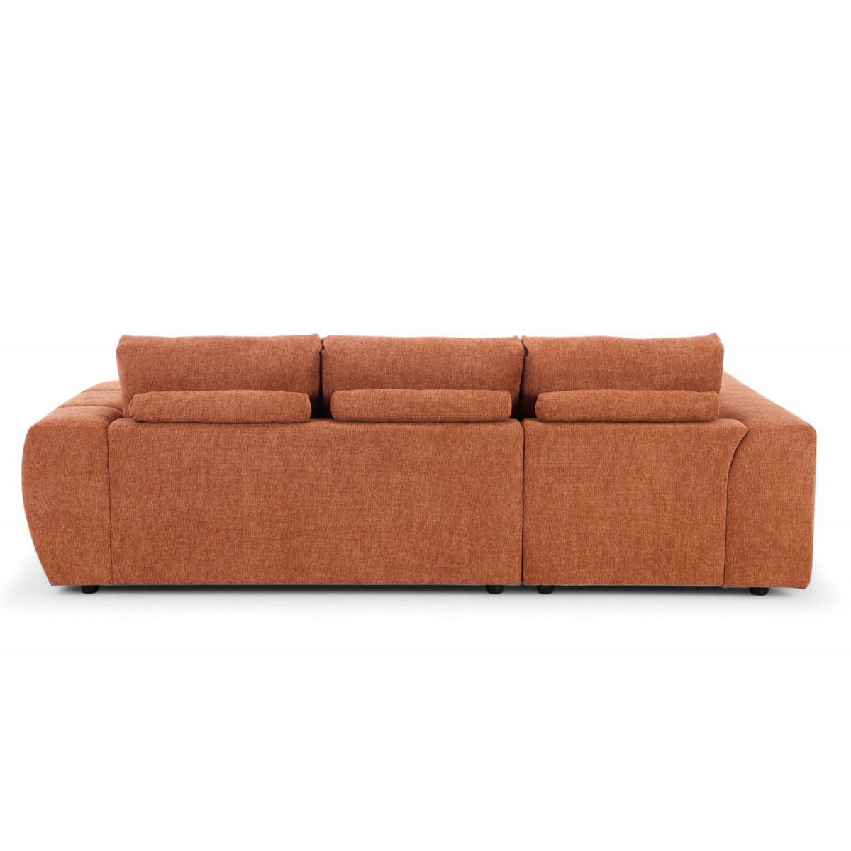 SOFA 3-Sitzer, Terrakotta - Rot, Textil (205/270cm) - Oviala