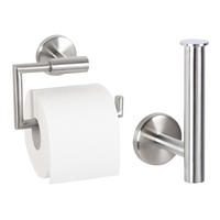 TOILETTENPAPIERHALTER PIAZZA 2er Set, Edelstahl - Chromfarben, Metall (15.5/11/6cm) - bremermann