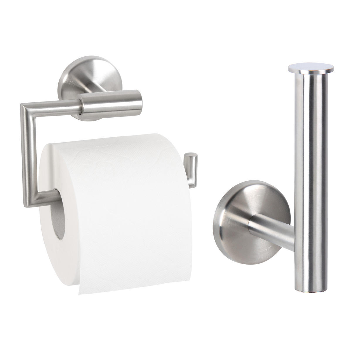 TOILETTENPAPIERHALTER PIAZZA 2er Set, Edelstahl - Chromfarben, Metall (15.5/11/6cm) - bremermann