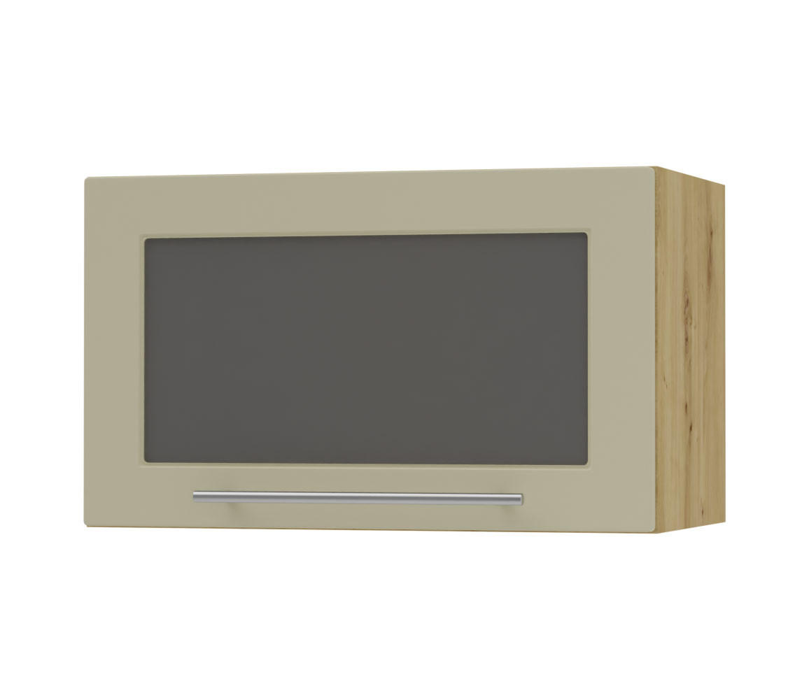 KLAPPHÄNGESCHRANK Kvantum W4BS/60 Vanille Matt / Eiche Artisan Matt 60 / 32,5 / 36cm - Creme/Eiche Artisan, Holz/Holzwerkstoff (60/36/32.5cm) - Feldmann-Wohnen