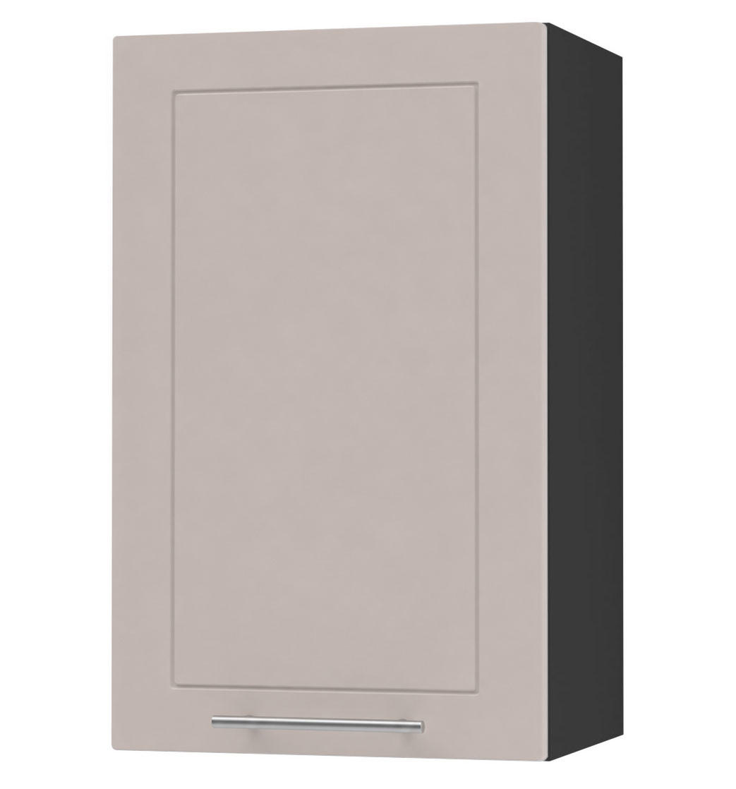 KÜCHENHÄNGESCHRANK Kvantum W2/45 Schwarz / Kaschmir Matt 45 / 32,5 / 72cm - Kaschmir/Schwarz, Holz/Holzwerkstoff (45/72/32.5cm) - Feldmann-Wohnen