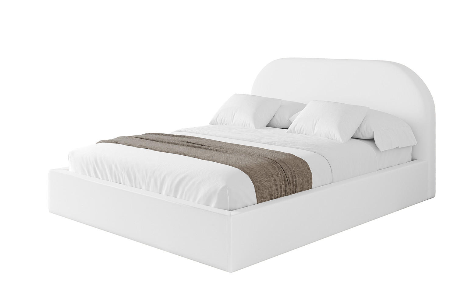 POLSTERBETT mit Bettkasten und Lattenrost, Bett mit Matratze H3/H4 - TIVON 180x200 Weiß Kunstleder - Weiß Hochglanz, Holzwerkstoff/Textil (180/200cm) - ALTDECOR