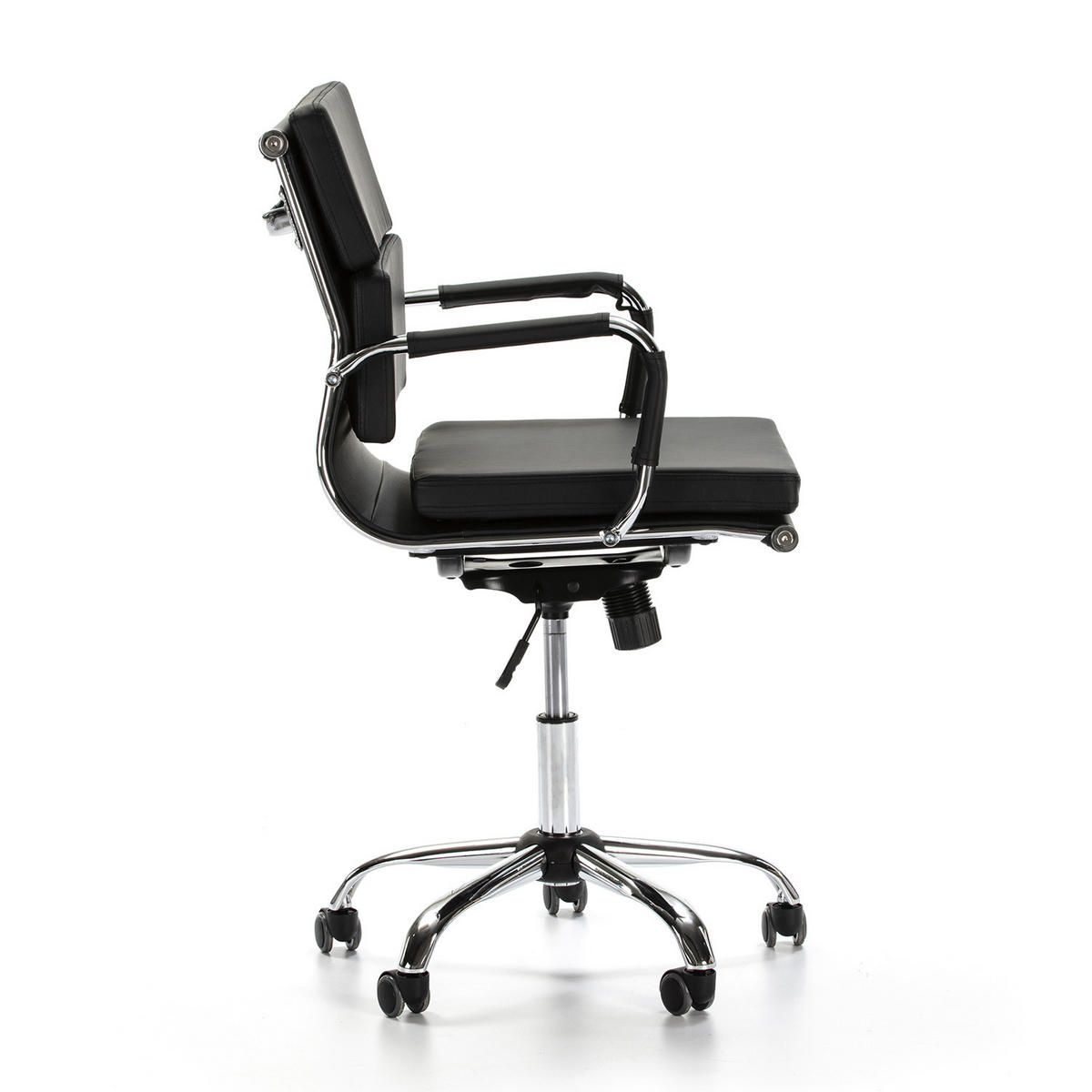 SCAUN ROTATIV Fenix cu funcție de pat, negru - negru, blană (63/95/55cm) - VS Venta-stock
