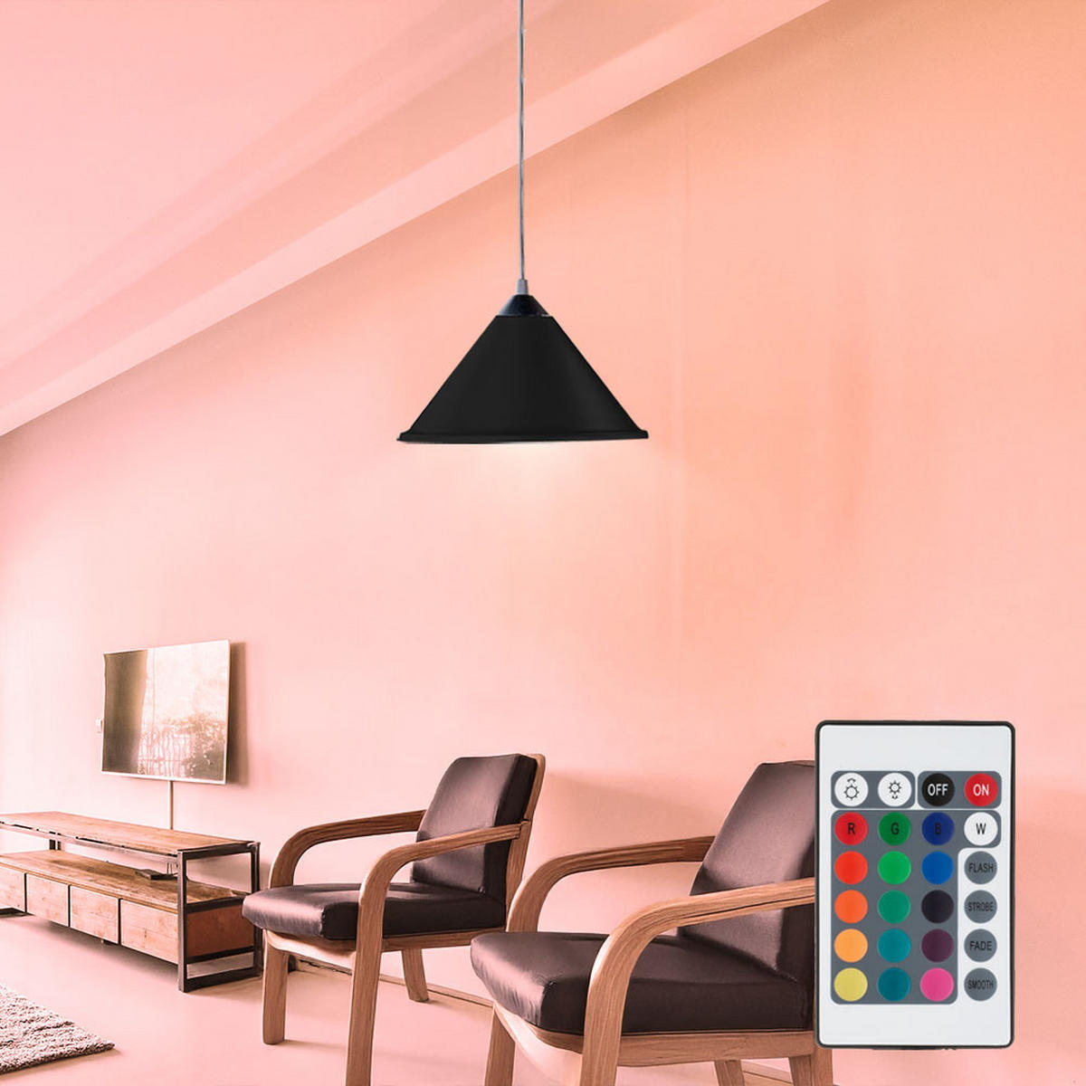 LED HÄNGELEUCHTE Metall Schwarz - Schwarz, Metall (6/11.2/15cm)