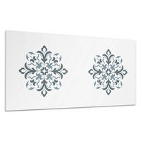 WANDPANEEL 10x 40x20 cm selbstklebend Velaria - Silberfarben, Kunststoff (20/1.6/40cm) - Wallfluent