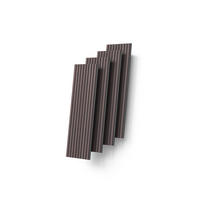 WANDPANEELE Grivola Nussbaum/Braun 4 Stück - Walnussfarben/Braun, Holzwerkstoff (120/40/1.8cm) - Livinity®