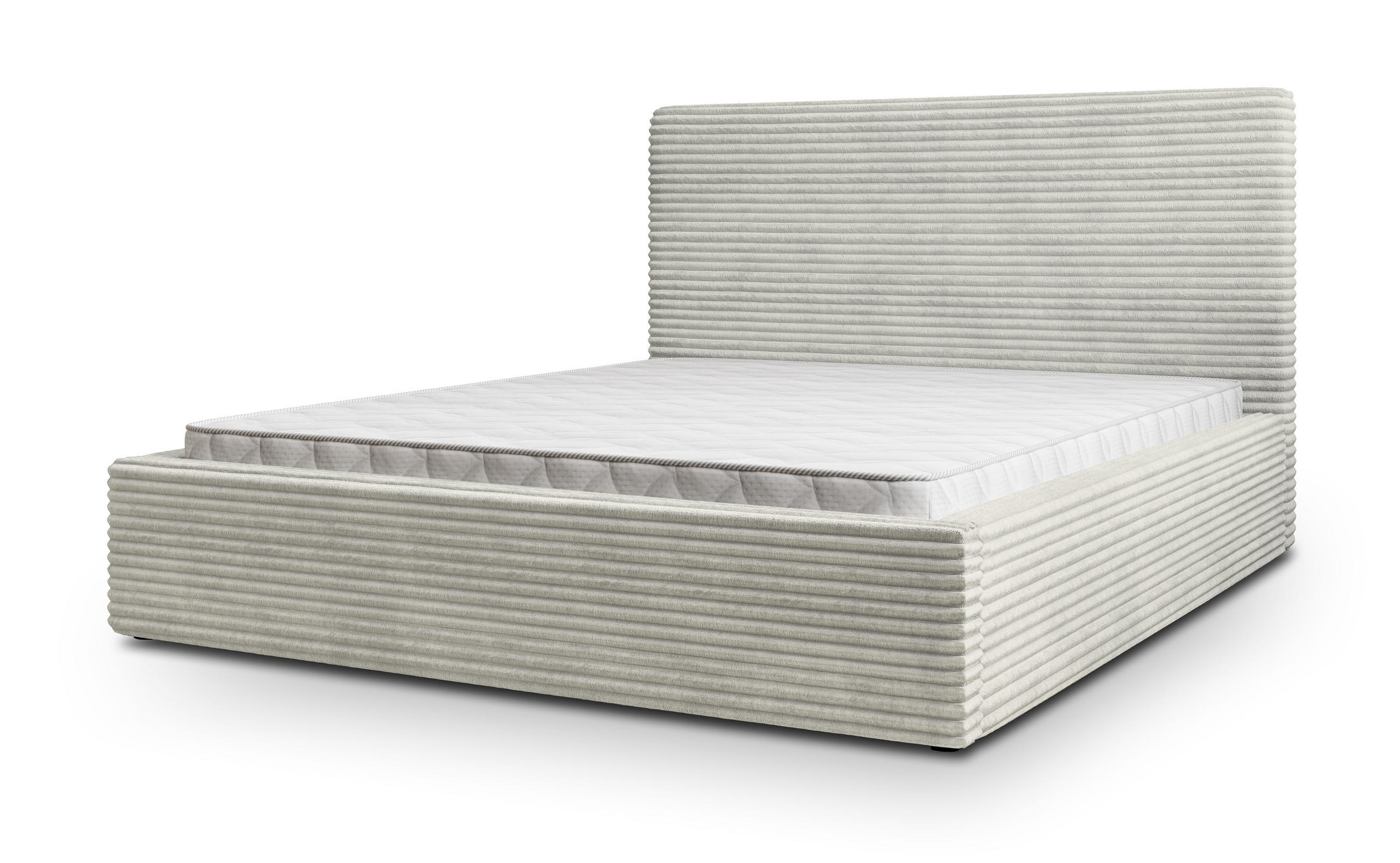 POLSTERBETT MIRETTI 160x200 cm mit Bettkästen - Hellgrau - Hellgrau, Holz (160/200cm) - MASSENO