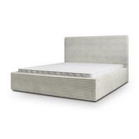 POLSTERBETT MIRETTI 160x200 cm mit Bettkästen - Hellgrau - Hellgrau, Holz (160/200cm) - MASSENO