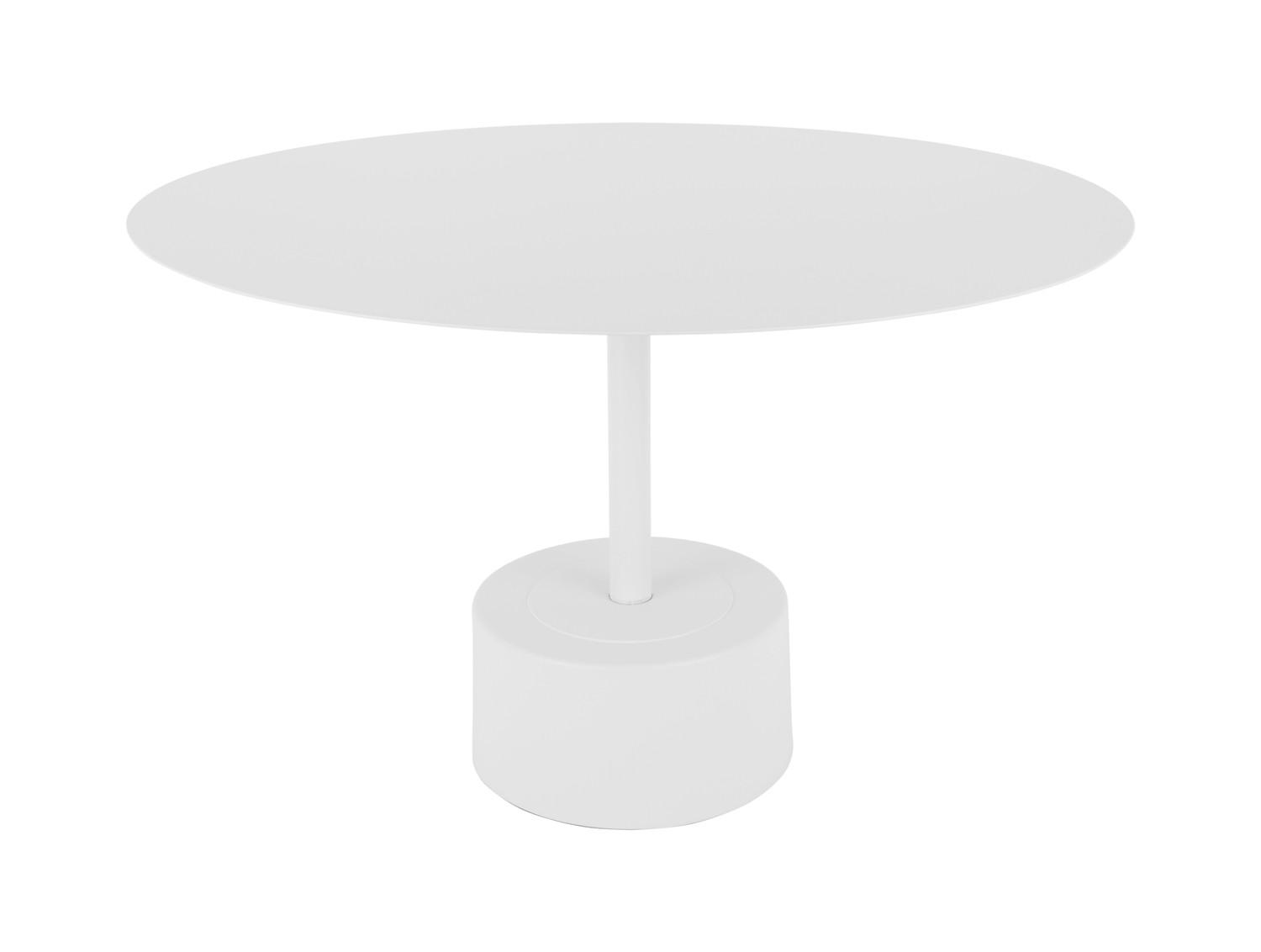 BEISTELLTISCH Nowa Low 55/55/35 cm - Weiß, Metall (55/55/35cm) - Leitmotiv
