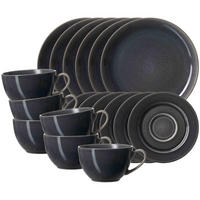 KAFFEESERVICE Toledo dunkelgrau 18er Set - Dunkelgrau, Keramik (1/1/1cm) - Ritzenhoff Breker