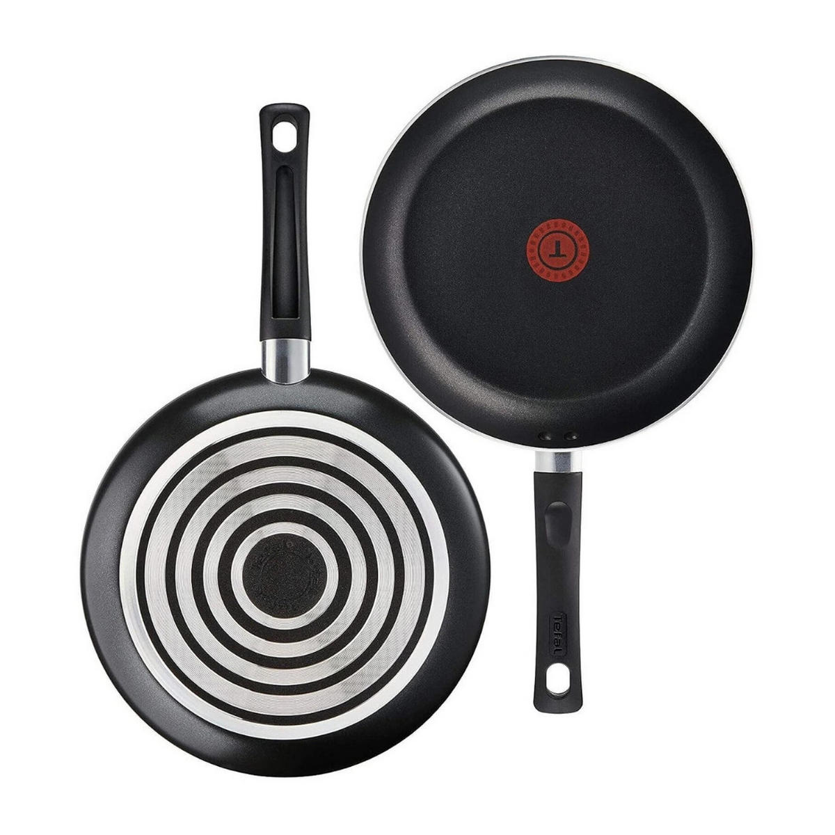 PFANNENSET Taste 2-tlg 20 cm 28 cm Antihaft induktionsgeeignet Bratpfannen Schwarz - Schwarz, Kunststoff/Metall - Tefal
