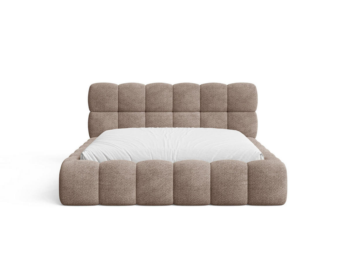 POLSTERBETT - Bett 19 - 180x200 - Taupe (Arena 06) - Taupe, Holzwerkstoff/Textil (180/200cm) - Möblo