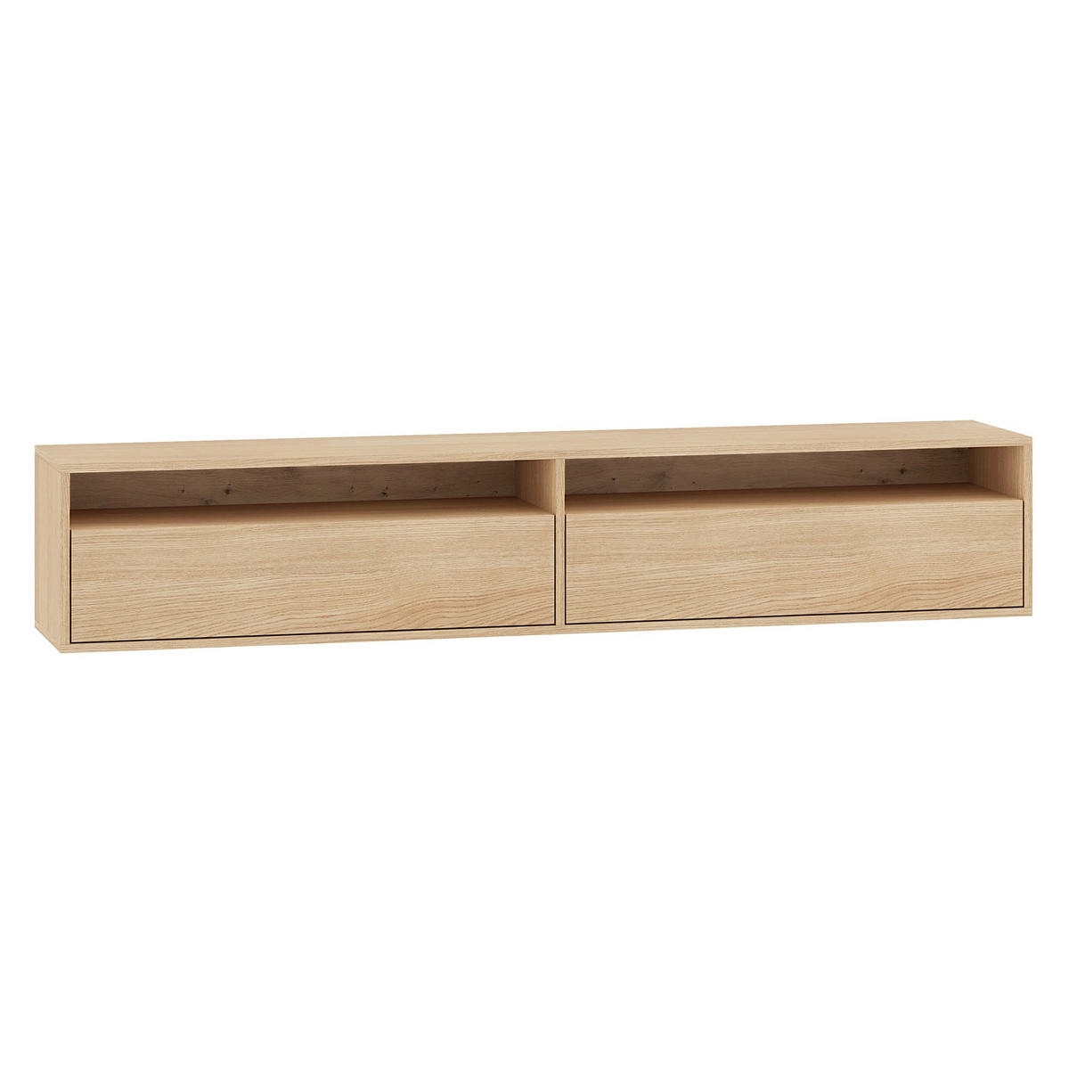 TV-STOLEK Heggers s výklenky Dub mavelie 180 cm - béžová, kompozitní dřevo (180/33/33cm) - Selsey