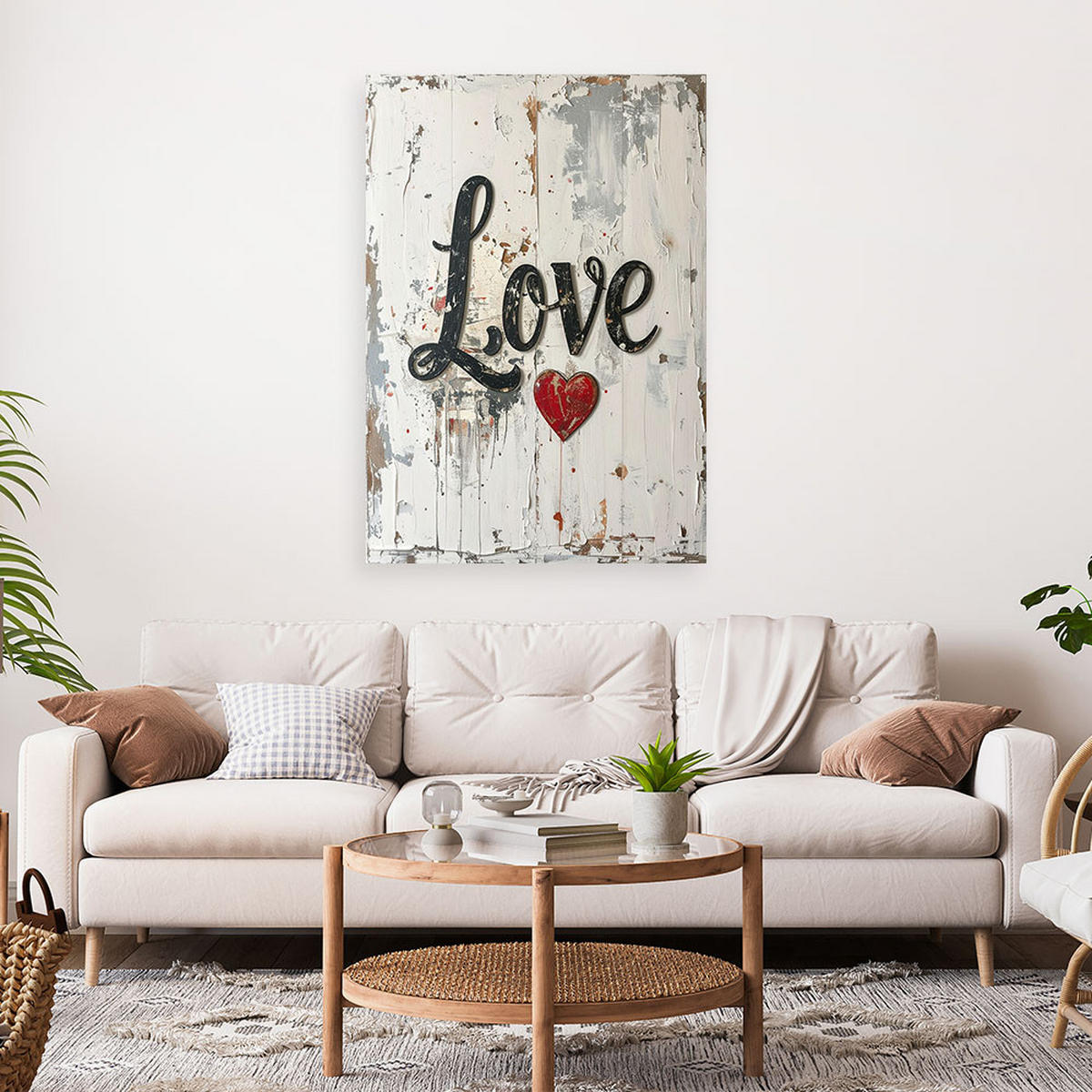 LEINWANDBILD Inschriften und Zitate 80x120cm - Weiß, Textil (80/120cm) - Feeby