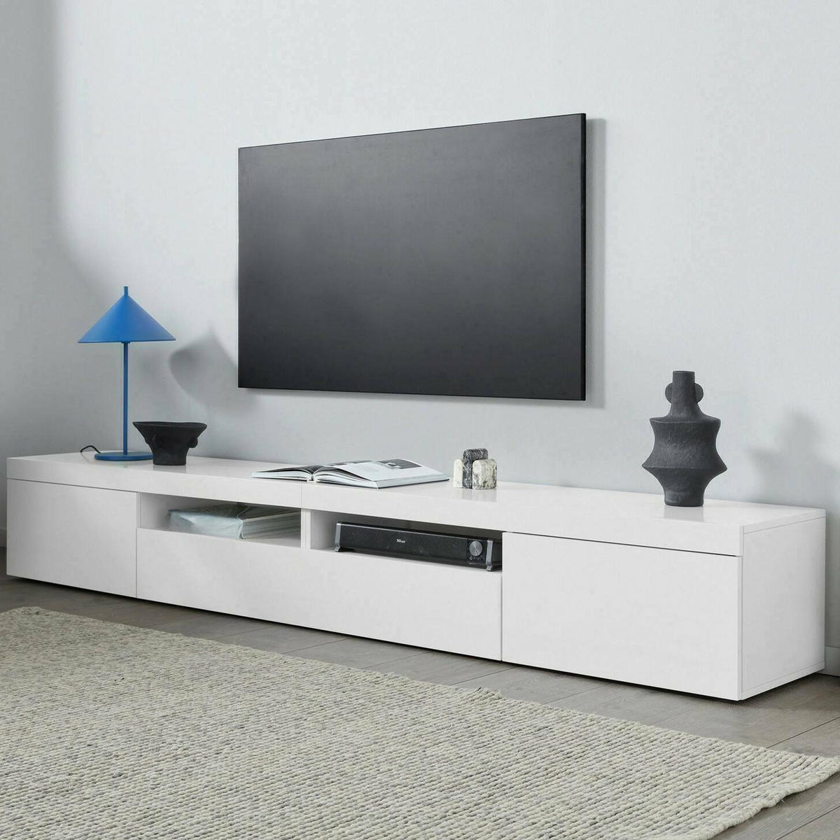 FERNSEHSCHRANK Weiß 40/240/35 cm - Weiß, Holzwerkstoff (240/35/40cm) - DMORA
