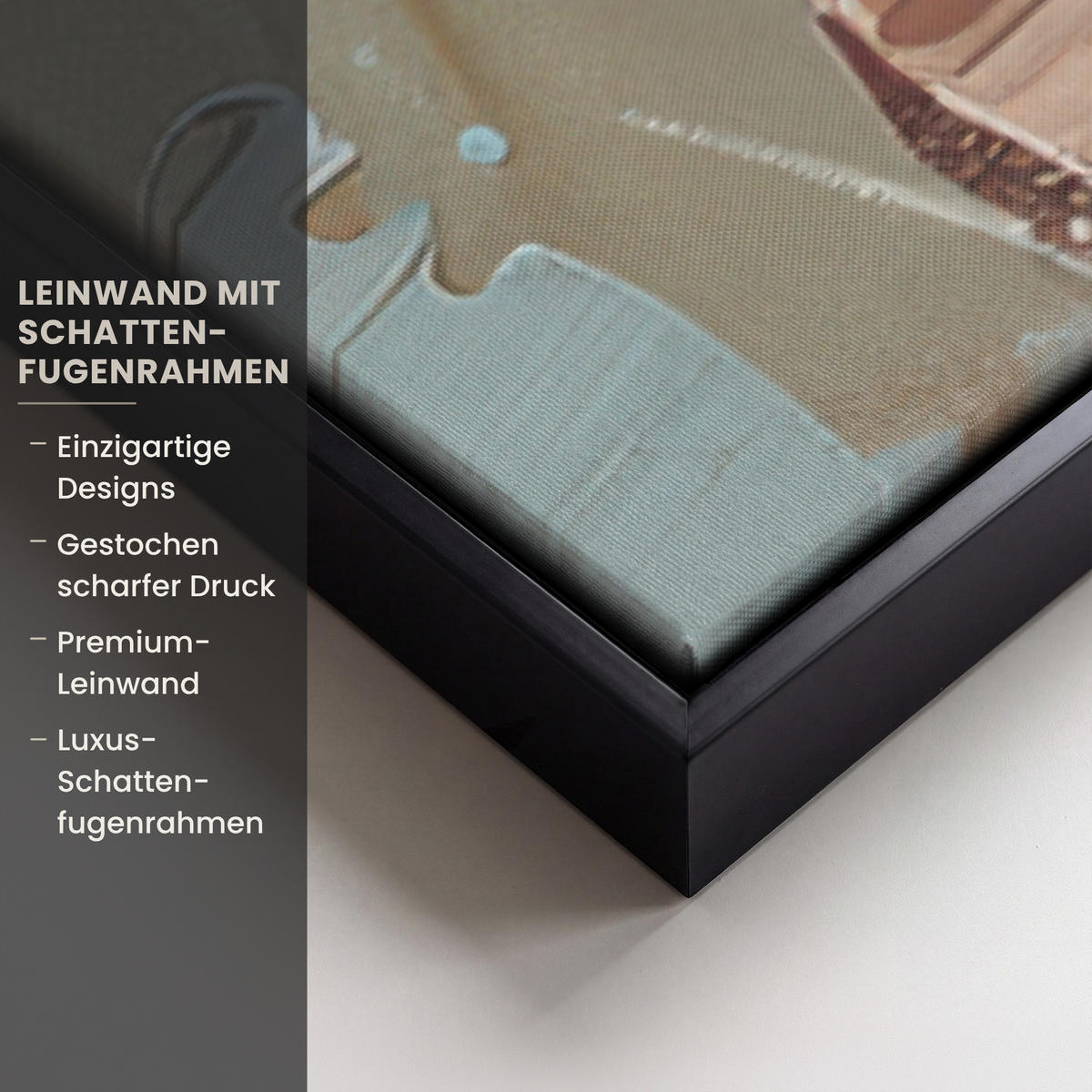 LEINWAND Bilder mit Rahmen - Frau - Lackierung - Porträt - Modern - 120x80 - Altrosa, Textil (120/80cm) - MuchoWow