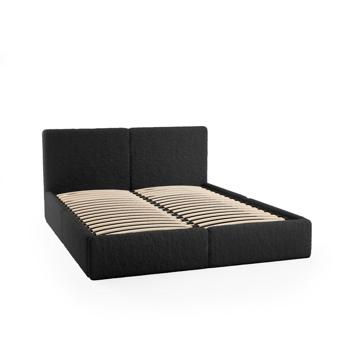 POLSTERBETT Doppelbett Sarria Slim Schwarz (Anthology 19) 160x200 cm - Schwarz, Textil (160/200cm) - Meblito