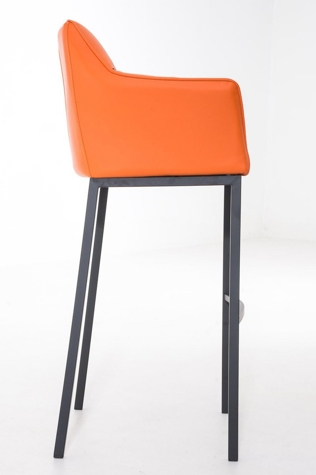 BARHOCKER Damaso 110x64x48 cm orange - Orange, Leder (64/110/48cm) - furnicato
