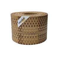 SICHTSCHUTZSTREIFEN Rattan für Doppelstabmatten UV-beständig Stroh 10x 2,55m - Akaziefarben, Kunststoff (2550/19cm) - ZAUN|ZU