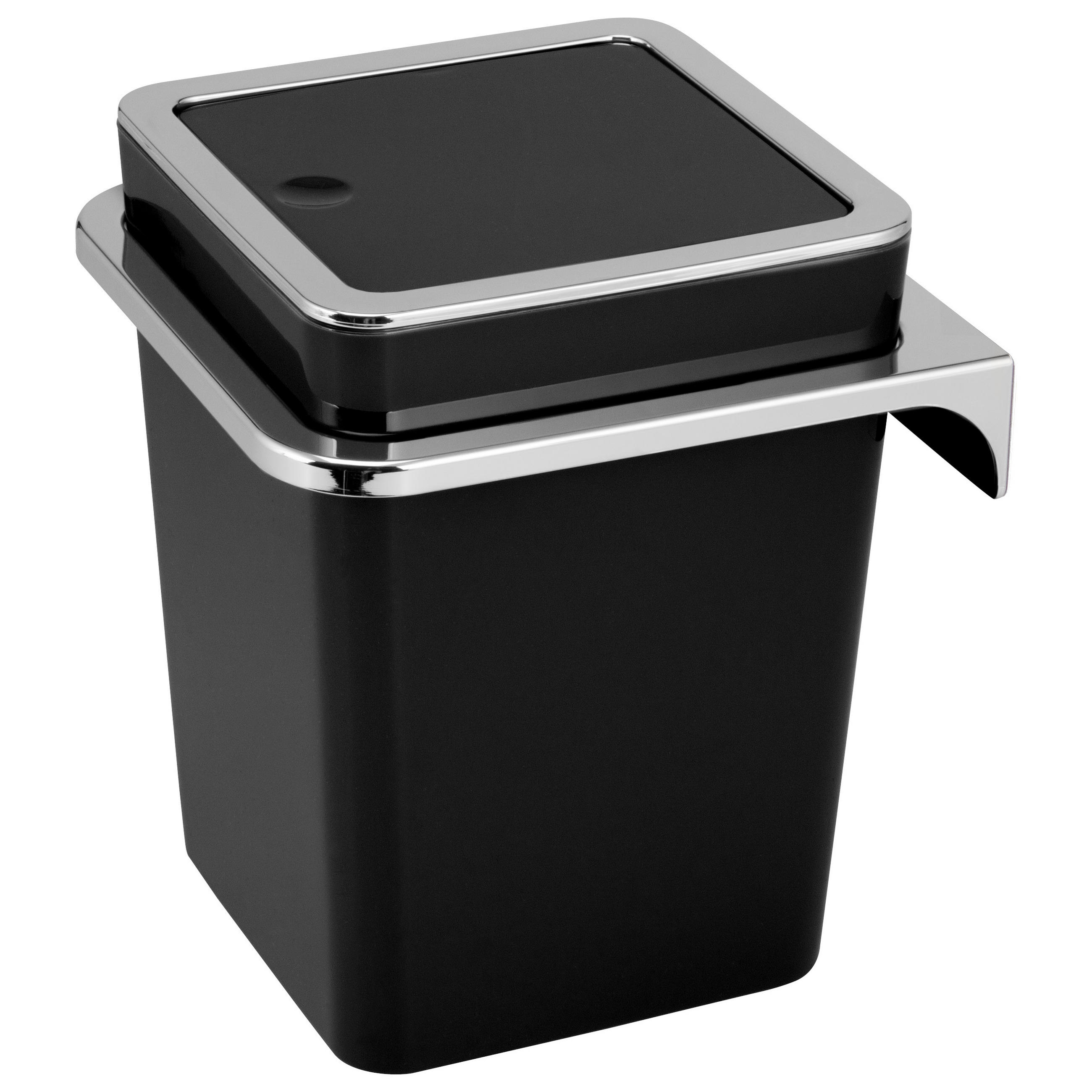 KOSMETIKEIMER SAVONA 6 Liter, schwarz, Kunststoff - Schwarz, Kunststoff (18/24.5/18cm) - bremermann