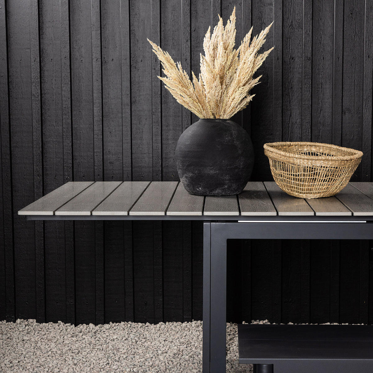 GARTENTISCH - Schwarz, Metall (229/100/75cm) - home24