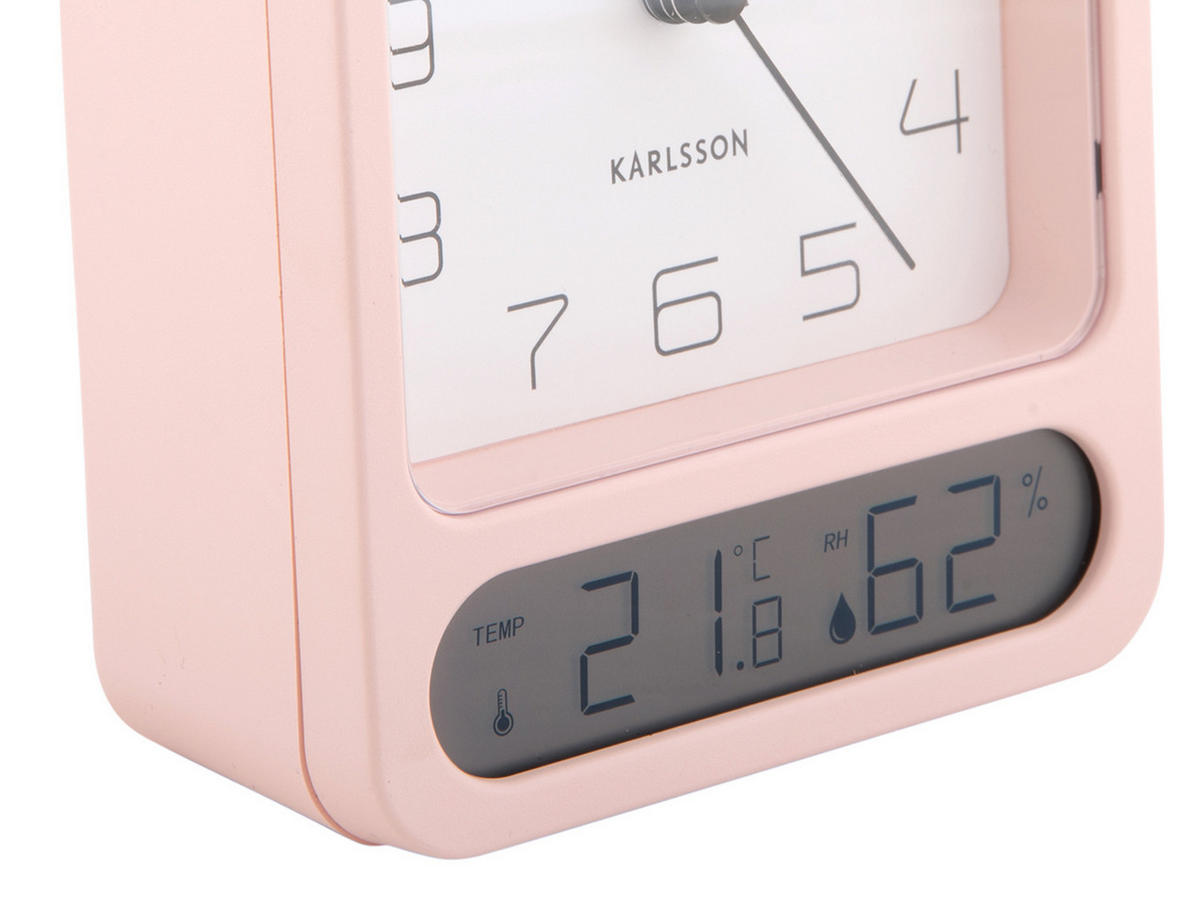 WECKER Duo 9.7/9.7/12 cm - Pink, Kunststoff (9.7/12/9.7cm) - Karlsson