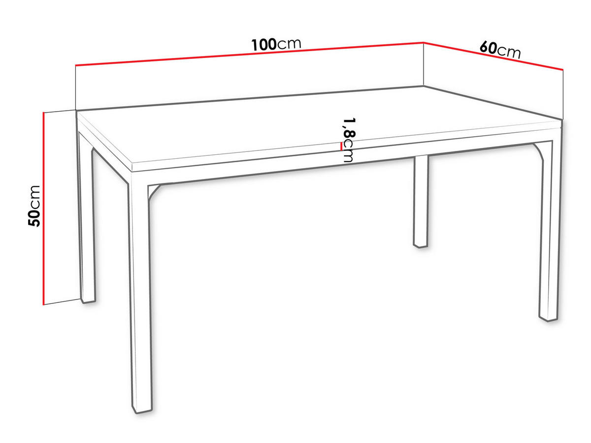 COUCHTISCH Mocca 1 - Schwarz/Weiß, Holzwerkstoff/Metall (60/100/50cm) - MIRJAN24