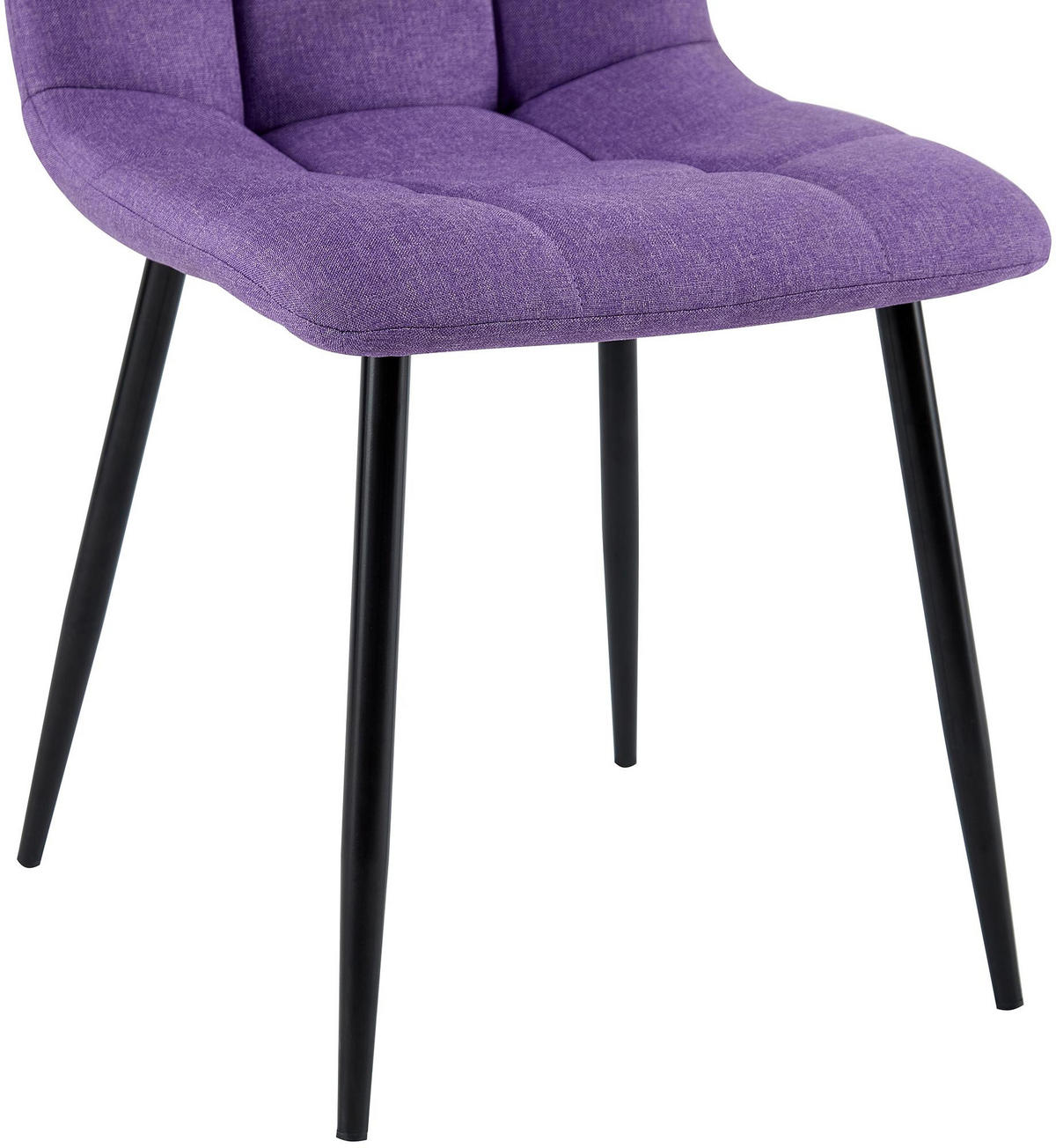 STUHL Stoff Lila - Lila/Schwarz, Textil/Metall (45/84/55cm) - CLP