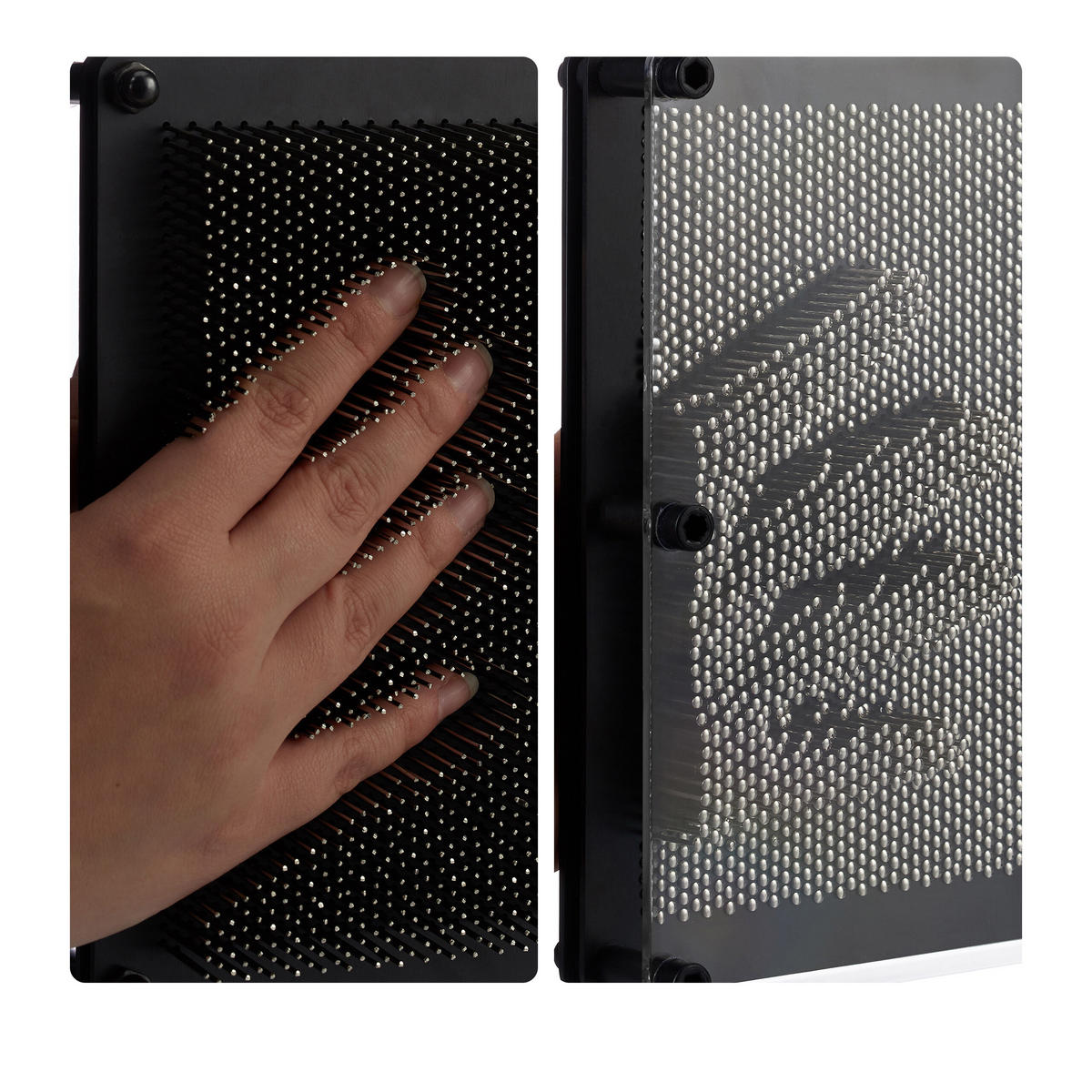 SPIKTAVLA Silver 3D pinart akryl 15x20 cm - Multicolor, Plast/Metall (15.5/20.5/5.5cm) - Relaxdays