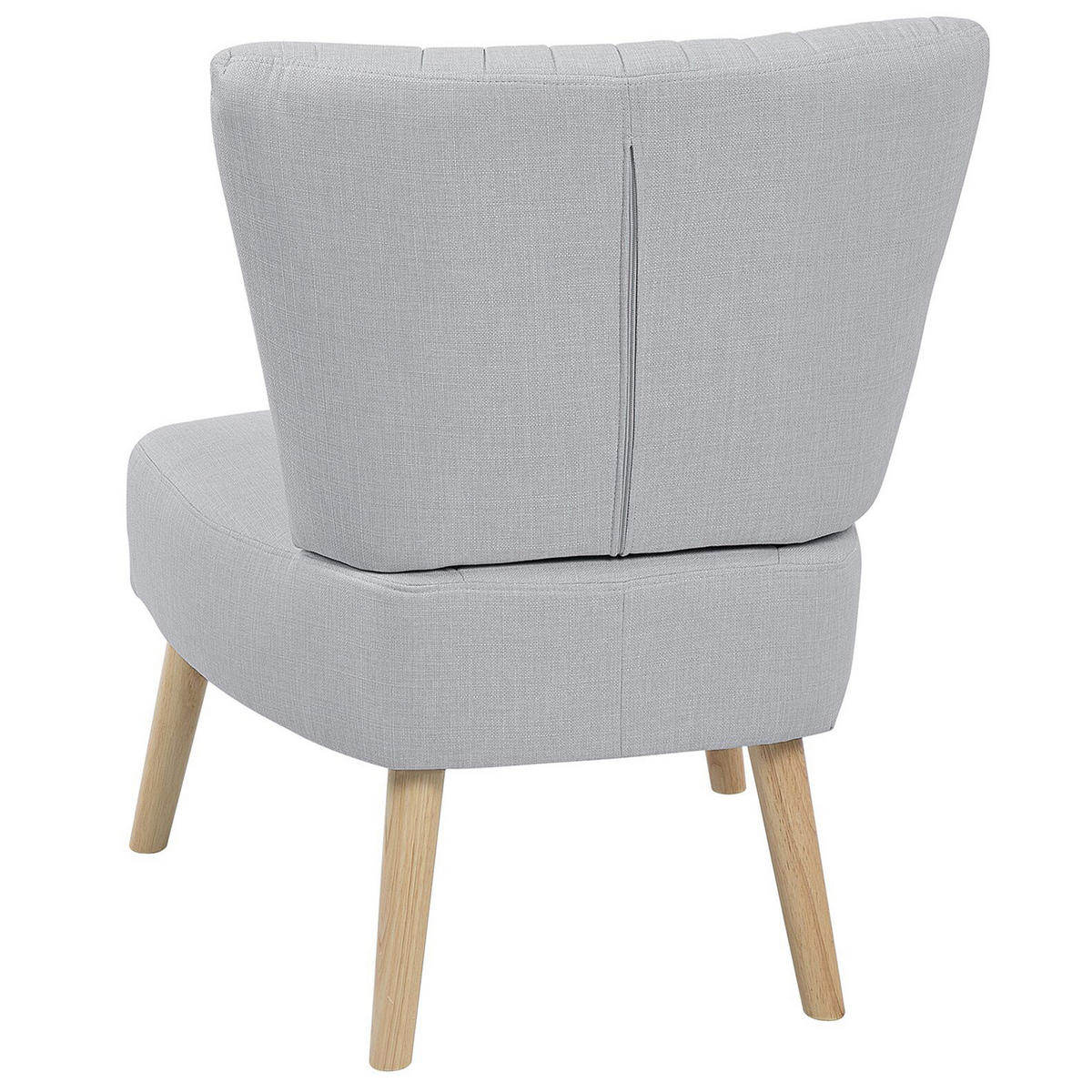 SESSEL Polsterbezug Grau Vaasa - Grau, Holz/Textil (61/85/60cm) - Beliani