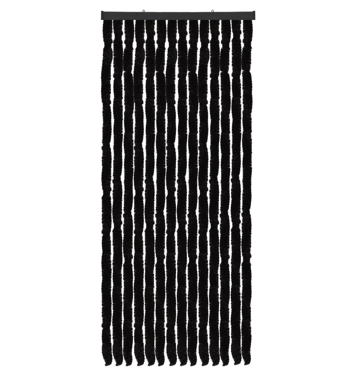 FLAUSCHVORHANG (56x185 cm) Türvorhang in "Schwarz" - Schwarz, Kunststoff (56/2/185cm) - Arsvita
