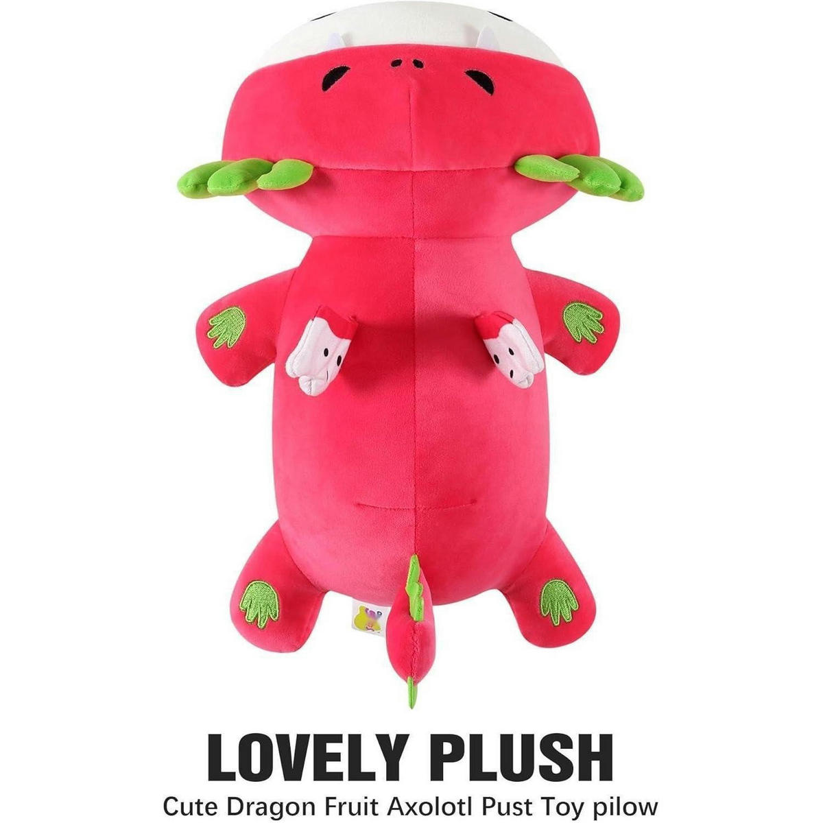 PLÜSCHKISSEN Axolotl Drachenfrucht Rot 50 cm - Rot, Textil (30/50cm)