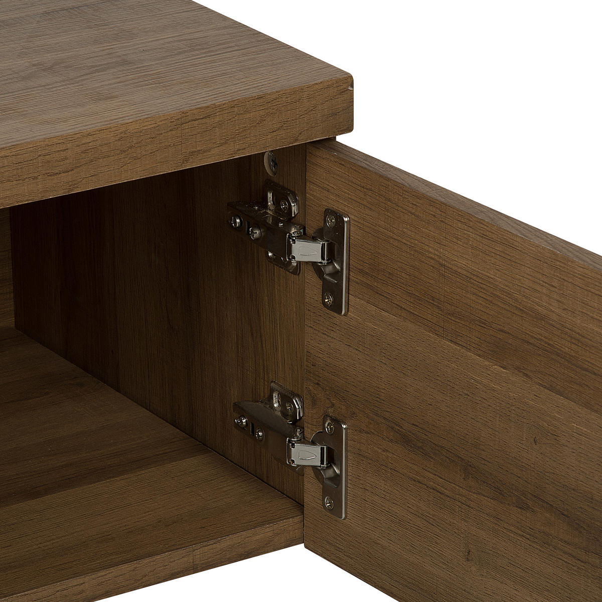 TV-MÖBEL Dunkelbraun, Grau TIMBER 41/140/47 cm - Dunkelbraun, Holzwerkstoff (140/47/41cm) - Beliani