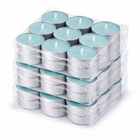 TEELICHT mit Duft - Ozean - 54er Pack - Türkis, Naturmaterialien (4/1.5/4cm) - HS Candle