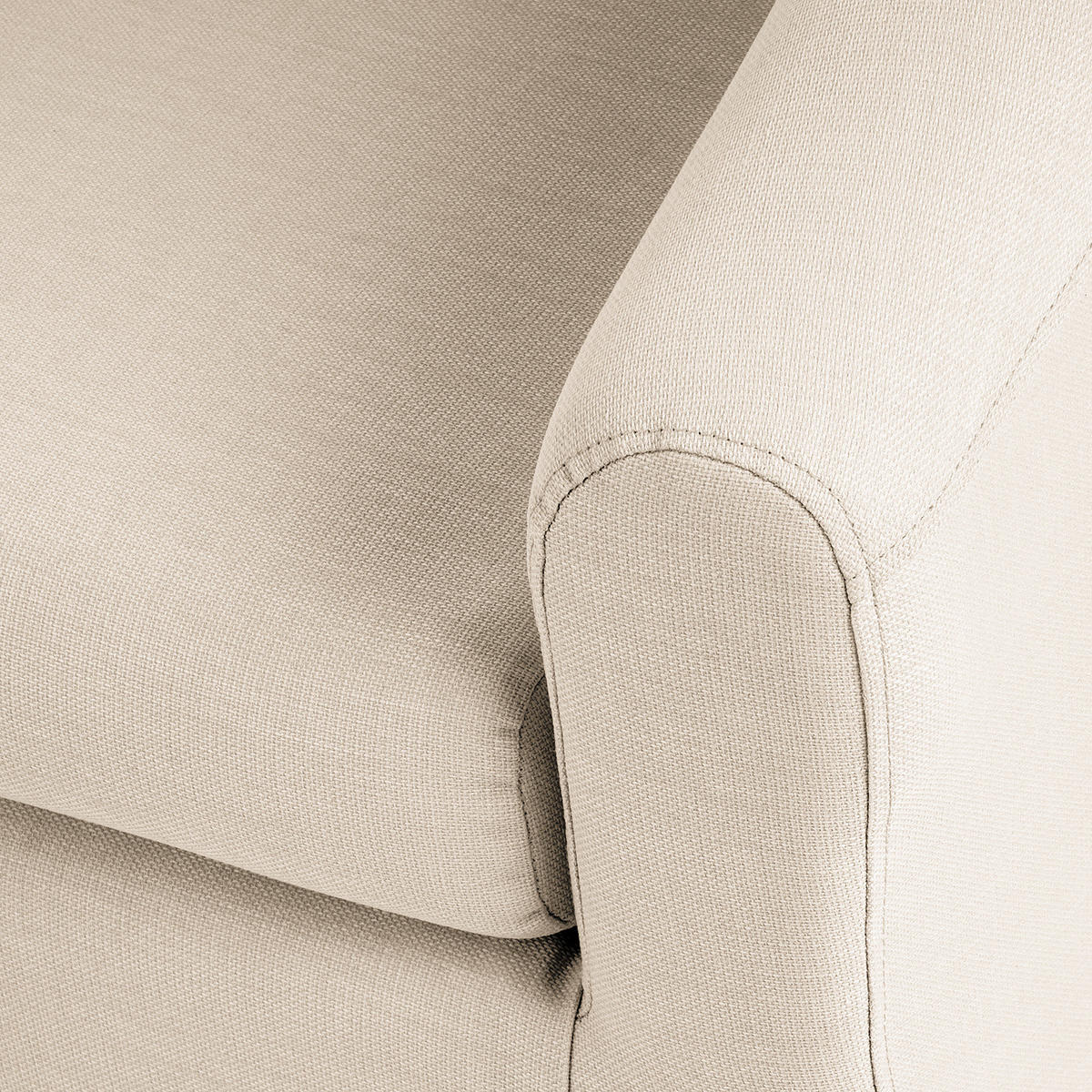 SESSEL - Webstoff, Beige - Beige, Textil (79/74/74cm) - home24