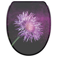 WC-SITZ mit Absenkautomatik & Top Fix Purple Dust - Violett, Holzwerkstoff (37.7/5.5/48cm) - Sanilo
