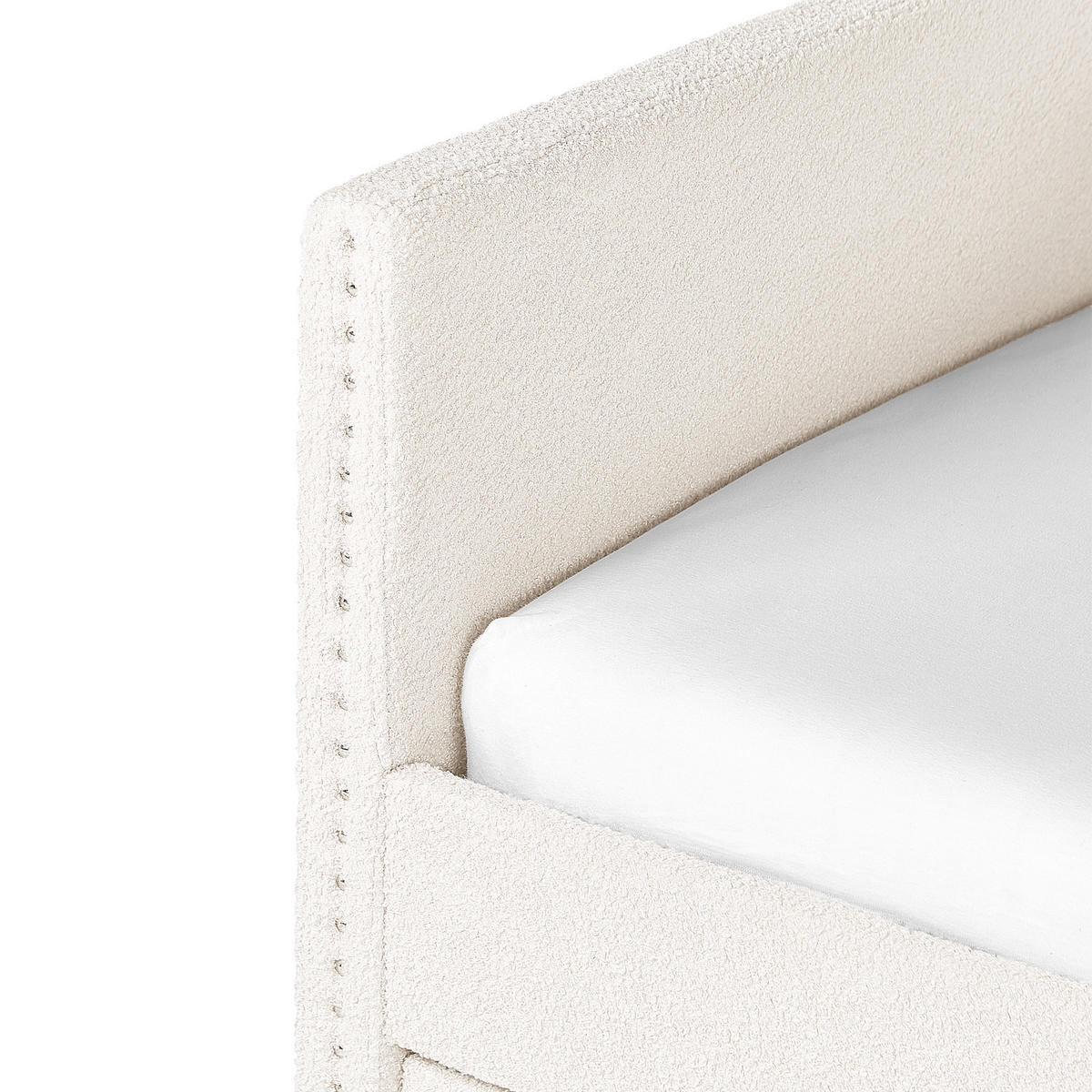 AUSZIEHBETT 90x200 cm Beige Troyes - Beige, Textil (90/200cm) - Beliani