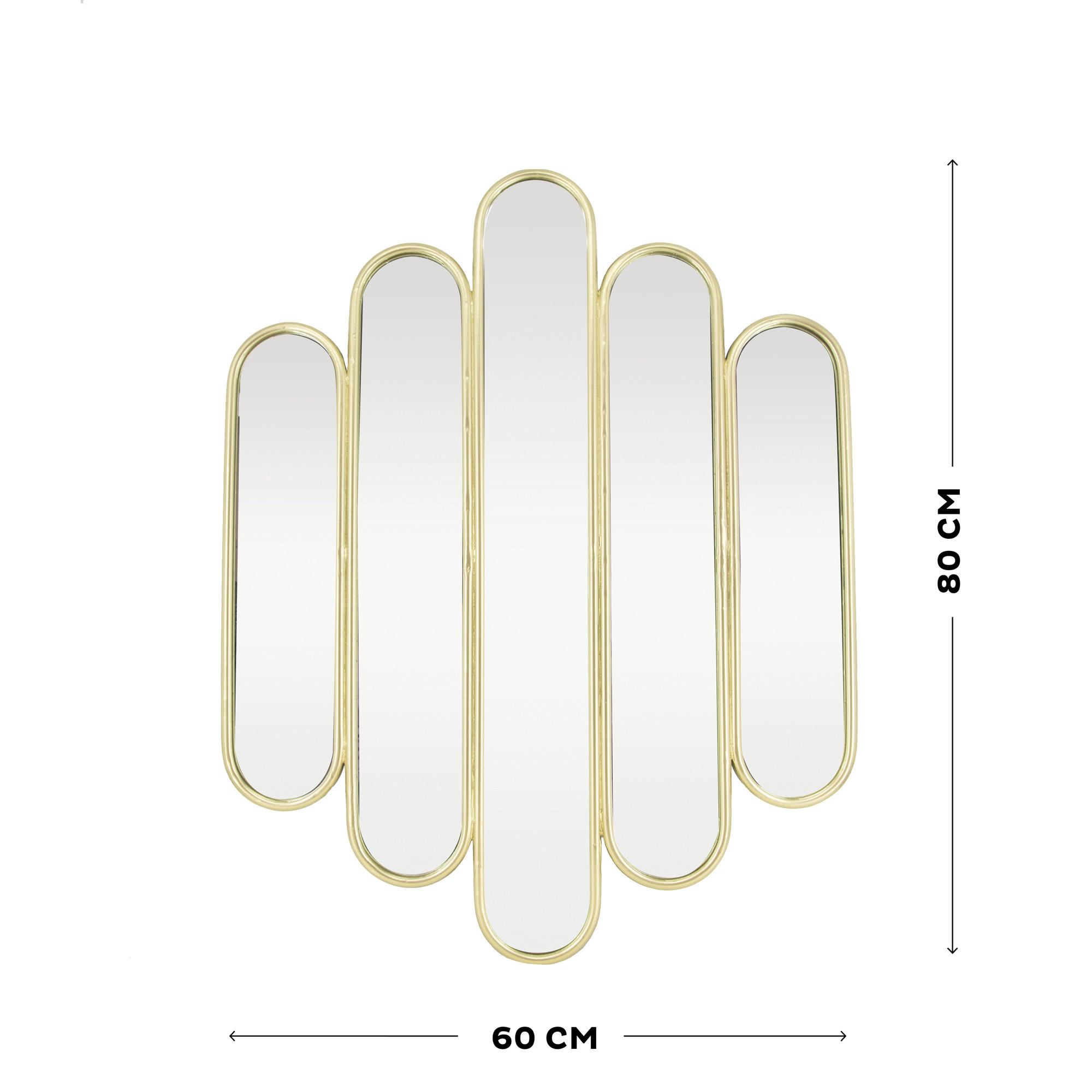 SPIEGEL - Luxusspiegel - Emily - Goldfarben, Glas (60/60/60cm) - Art for the Home