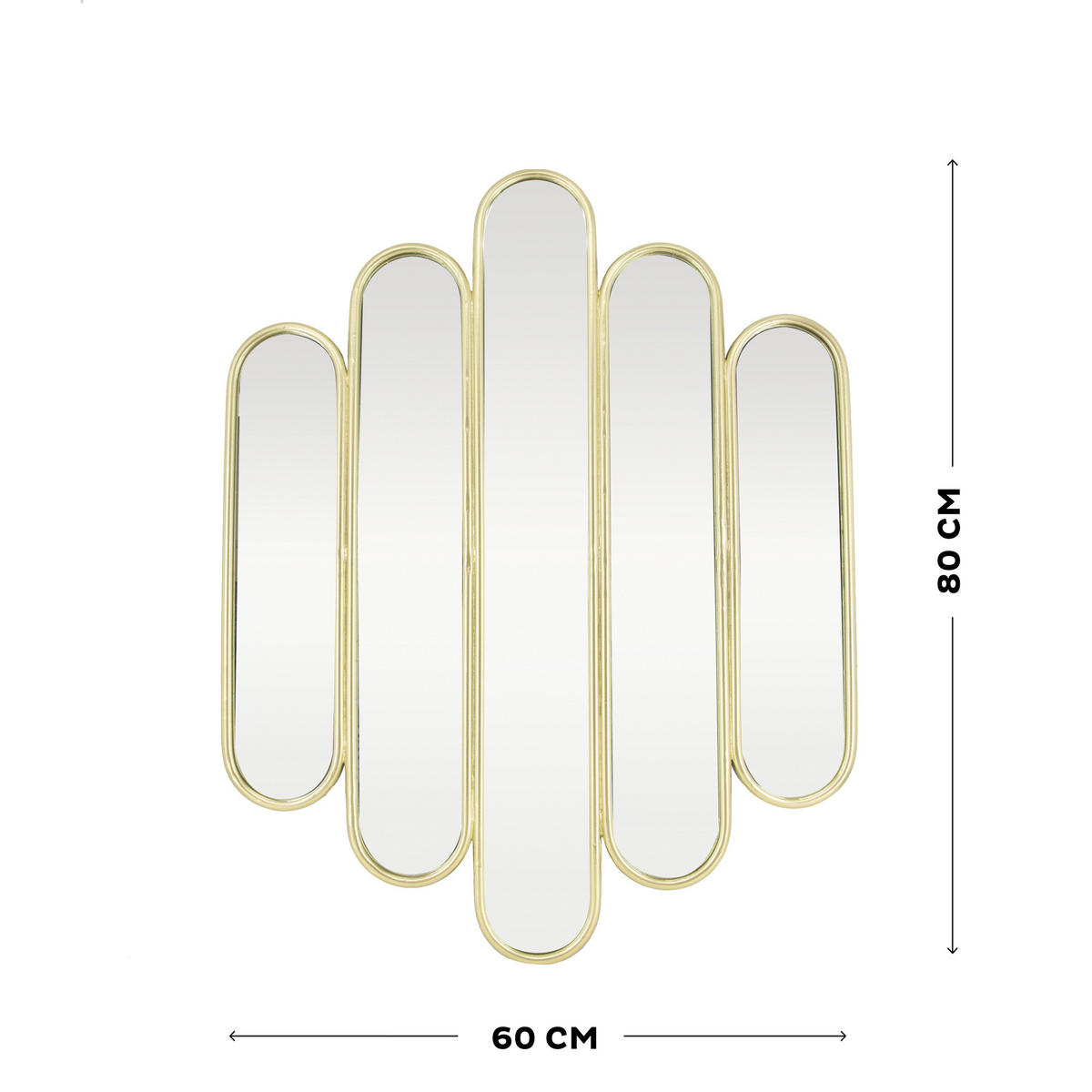 SPIEGEL - Luxusspiegel - Emily - Goldfarben, Glas (60/60/60cm) - Art for the Home
