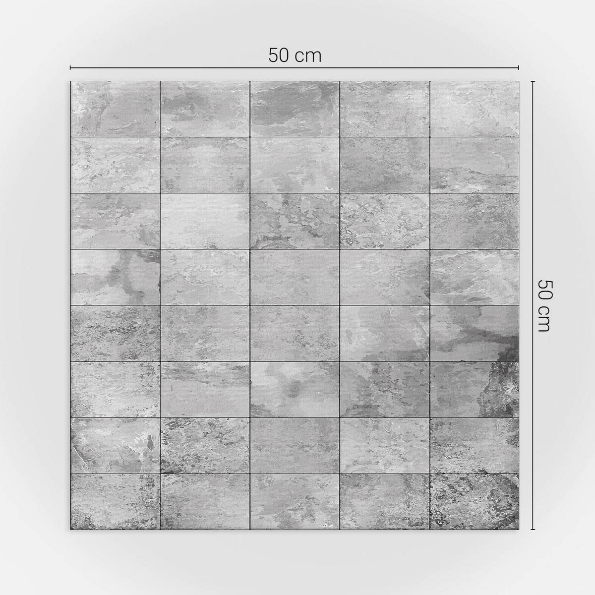 WANDPANEEL 4x 50x50 cm selbstklebend Osmire - Alufarben, Kunststoff (50/1.6/50cm) - Wallfluent